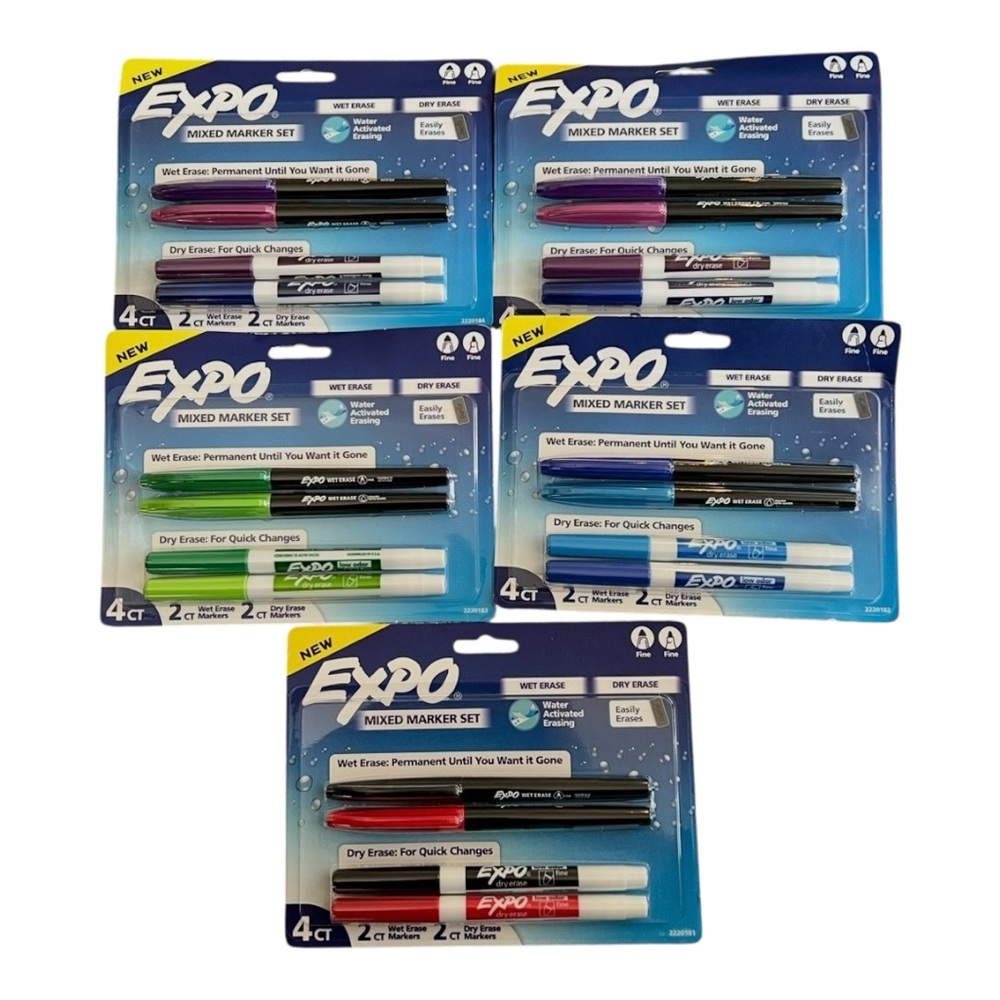 Expo Mixed Marker Sets- Mixed Color 5packs(4 counts)